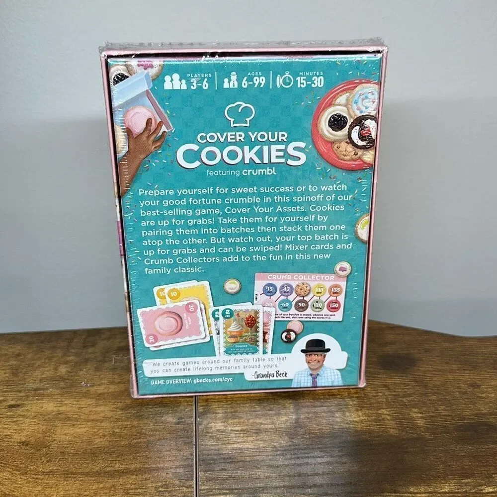 Crumbl Cover Your Cookies Grandpa Becks Card‎ Game New In Sealed Box